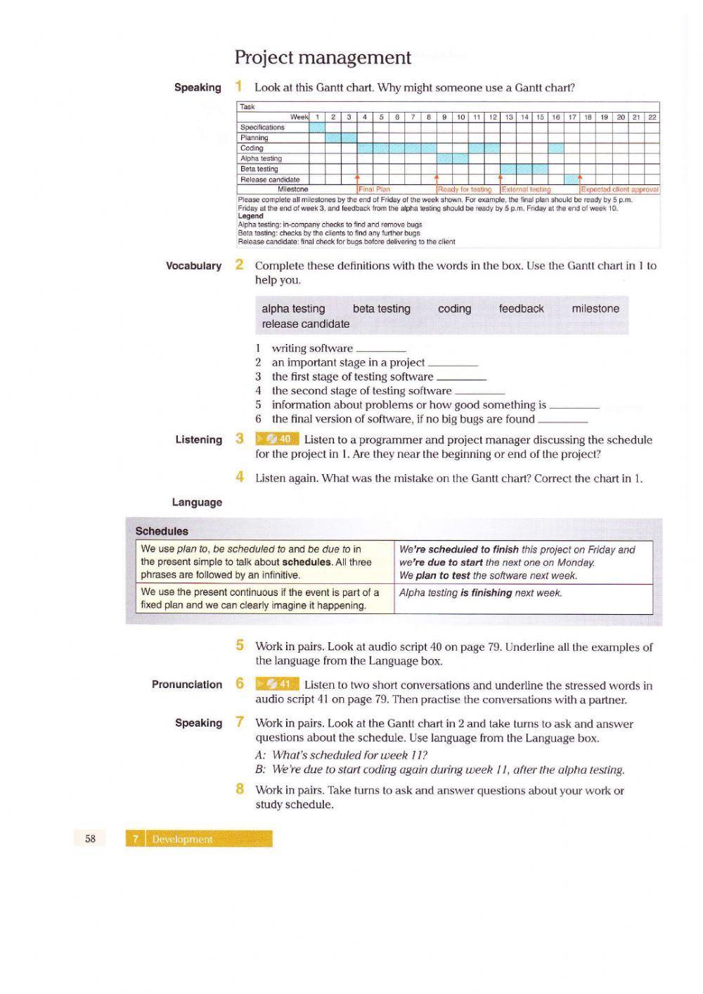 Unit 7 - Development (Vocabulary Building, Reading, and Listening Activity)