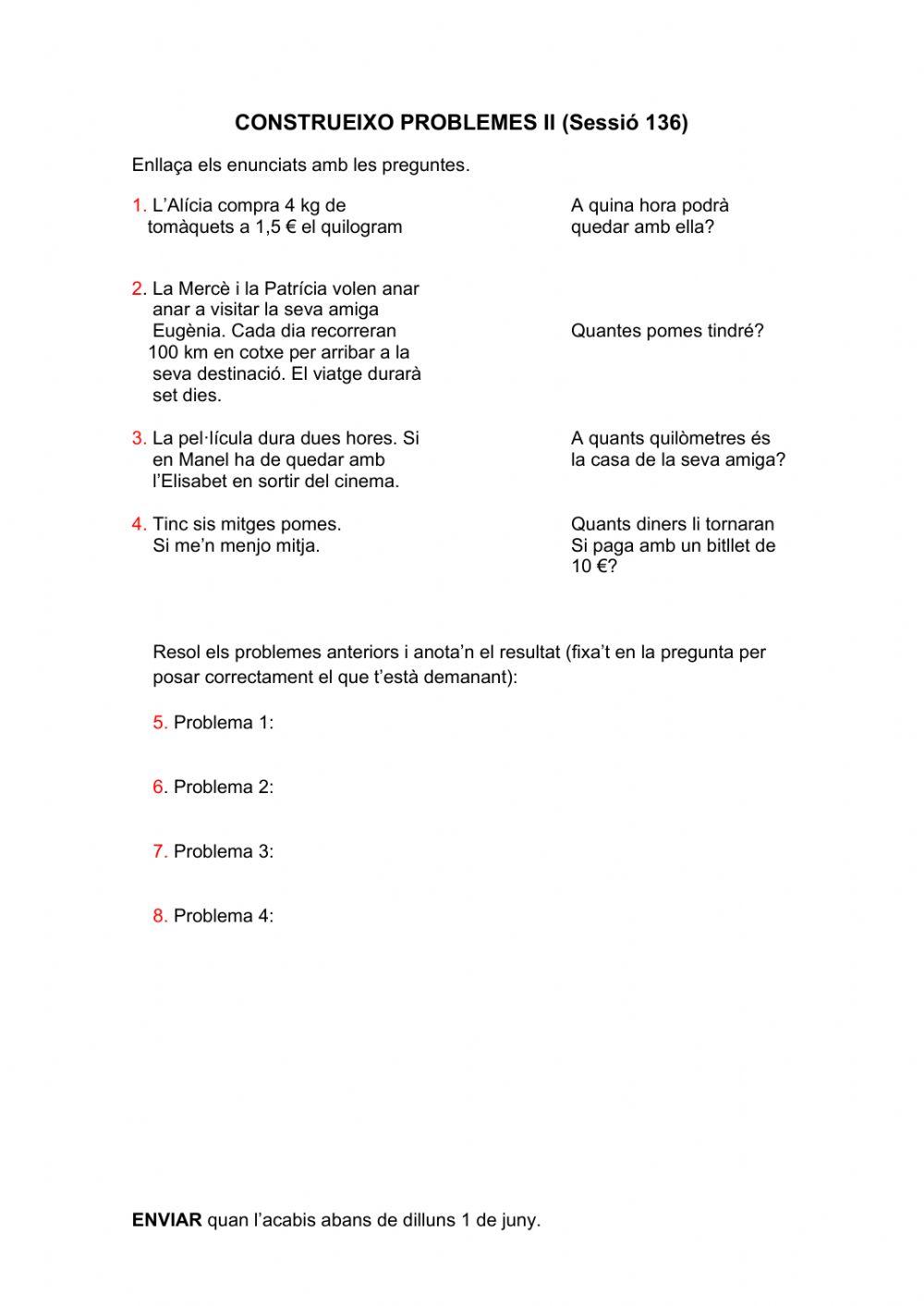 Construeixo problemes II