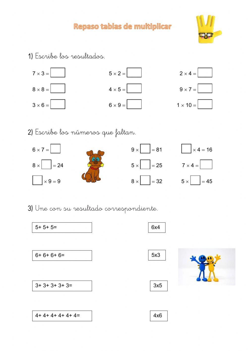 Tablas de multiplicar