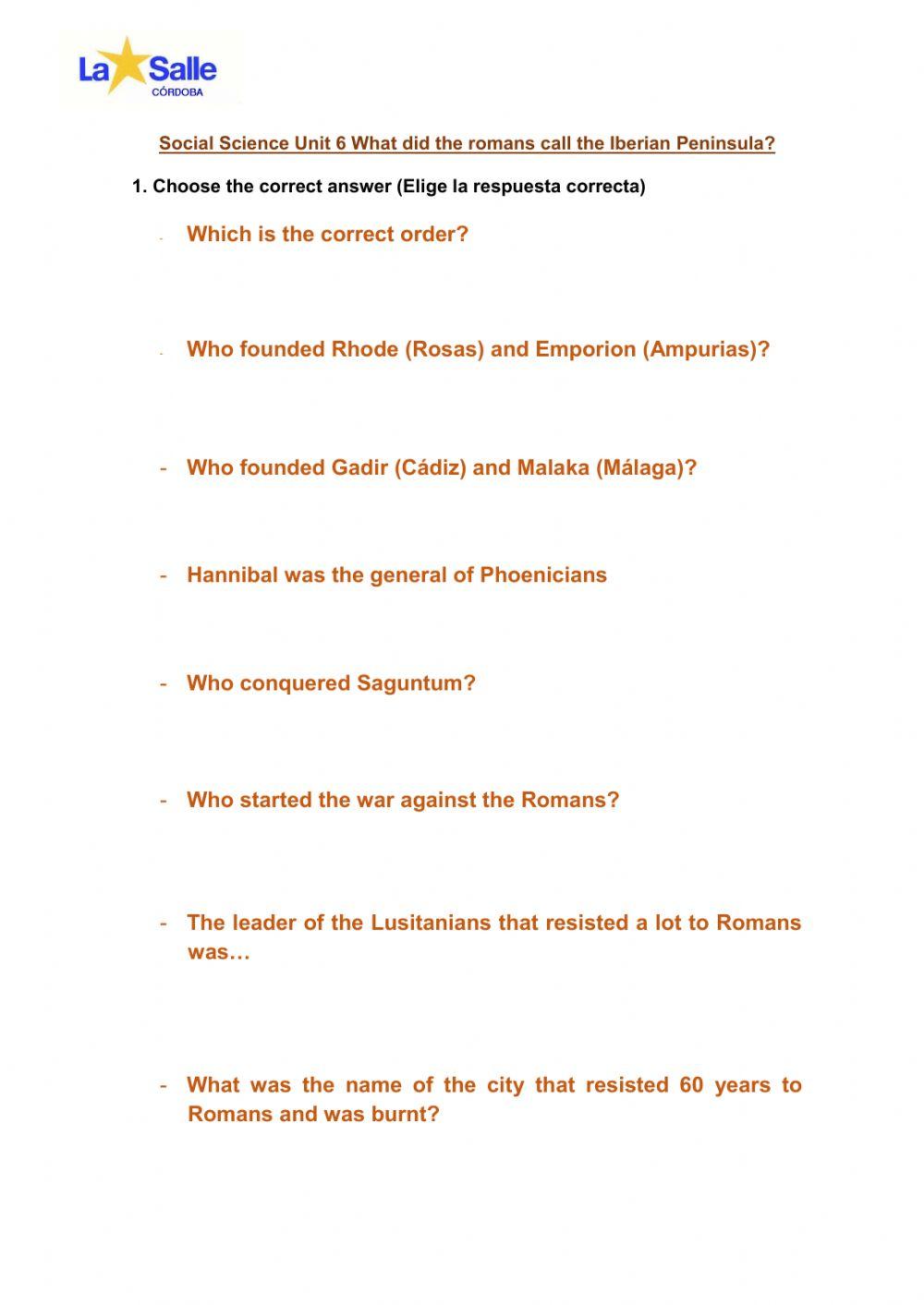 Repaso Unit 6 Social