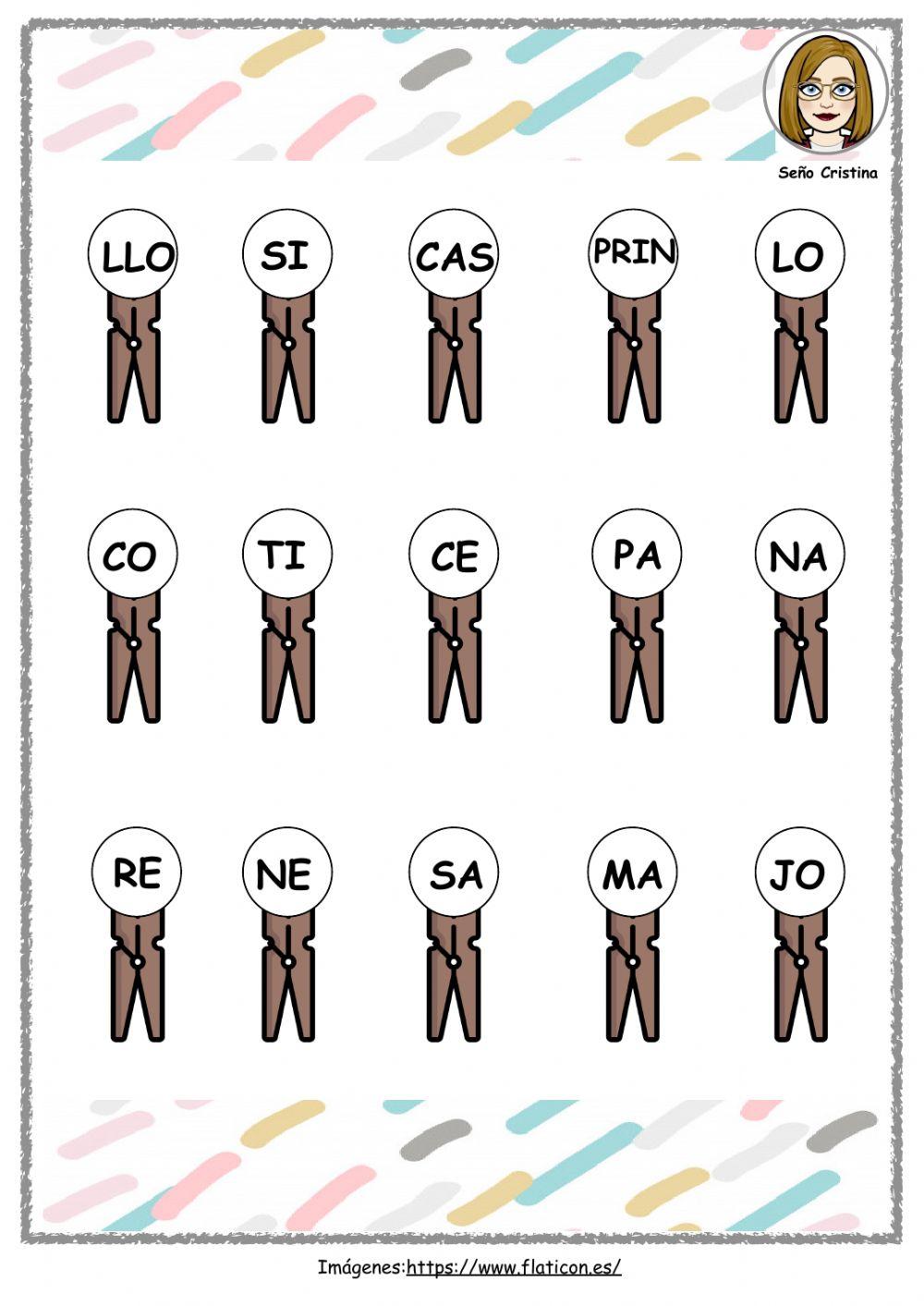 Lectoescritura con pinzas