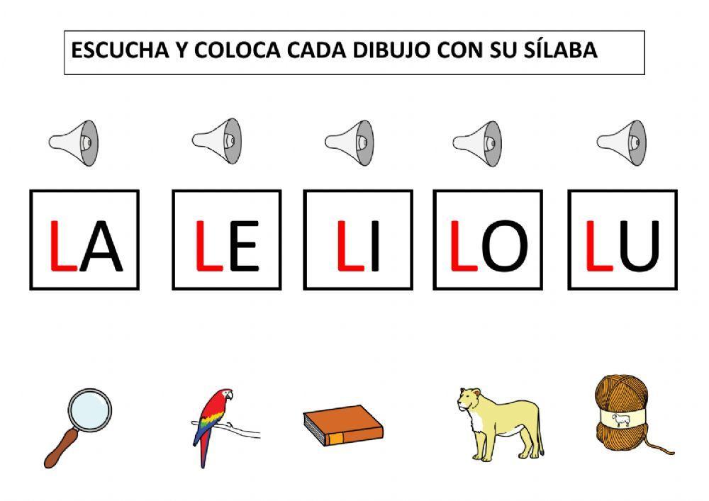 Palabras con L activity | Live Worksheets