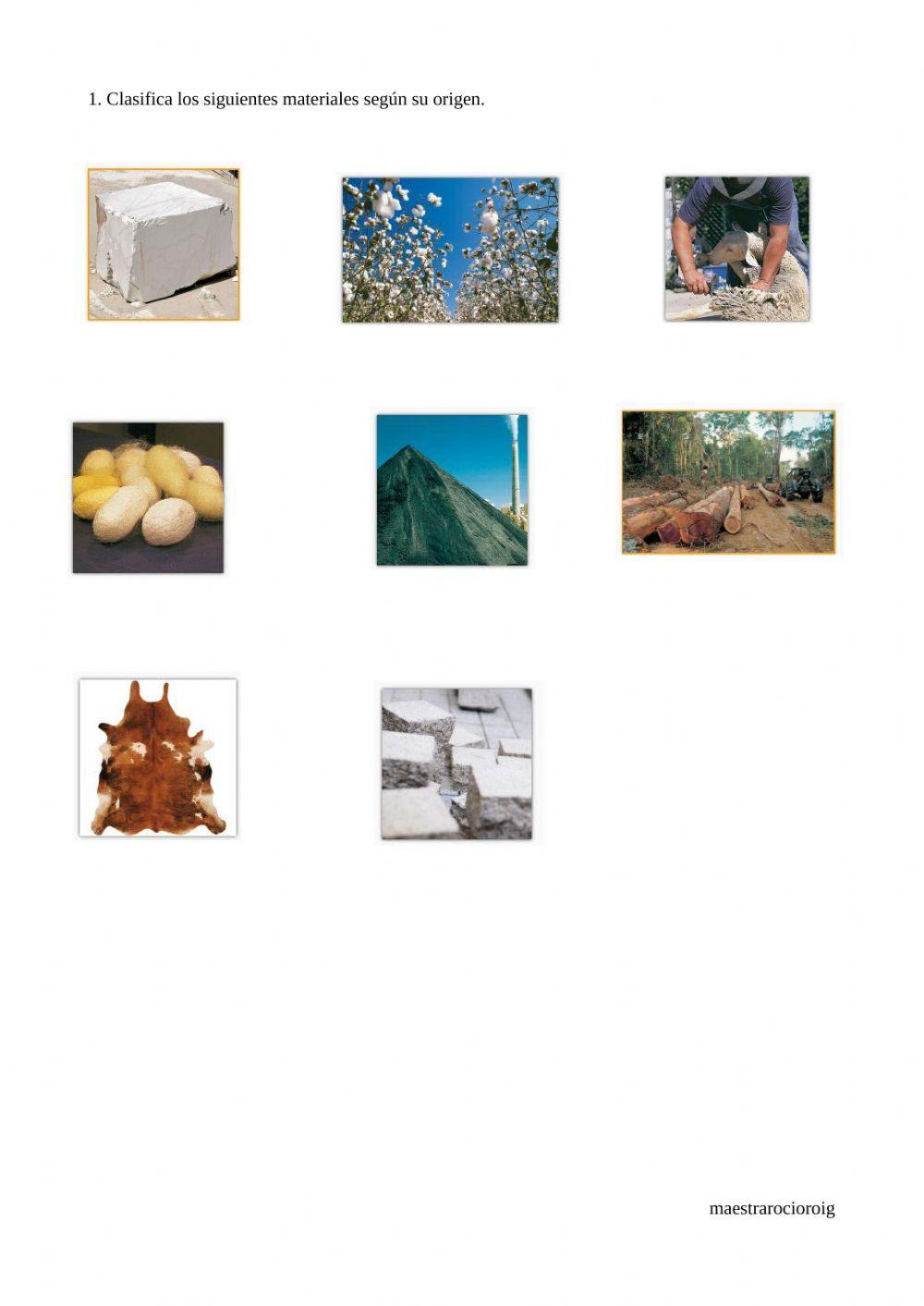 Origen de los materiales