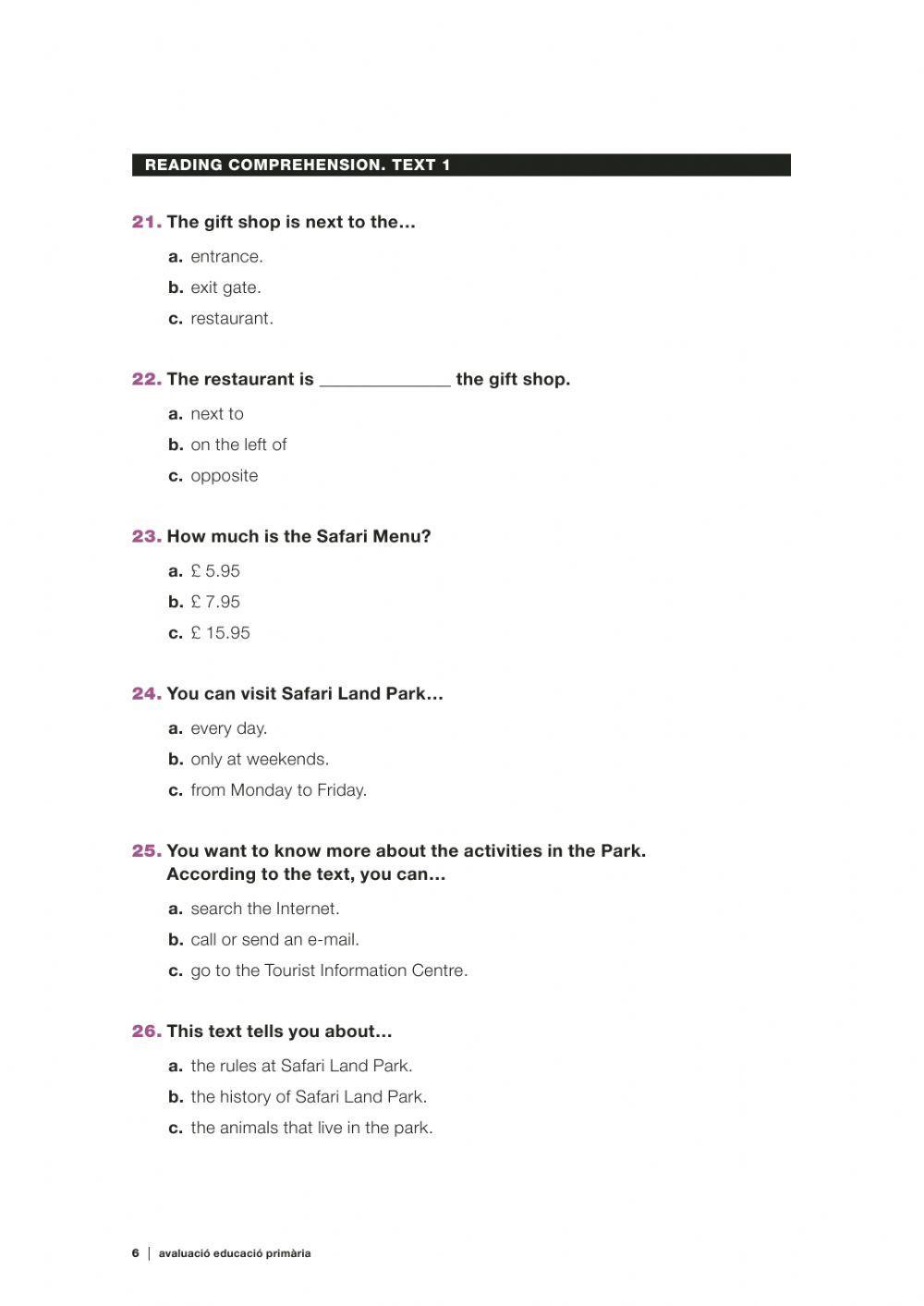 Competències bàsiques 6è 2025-26 English