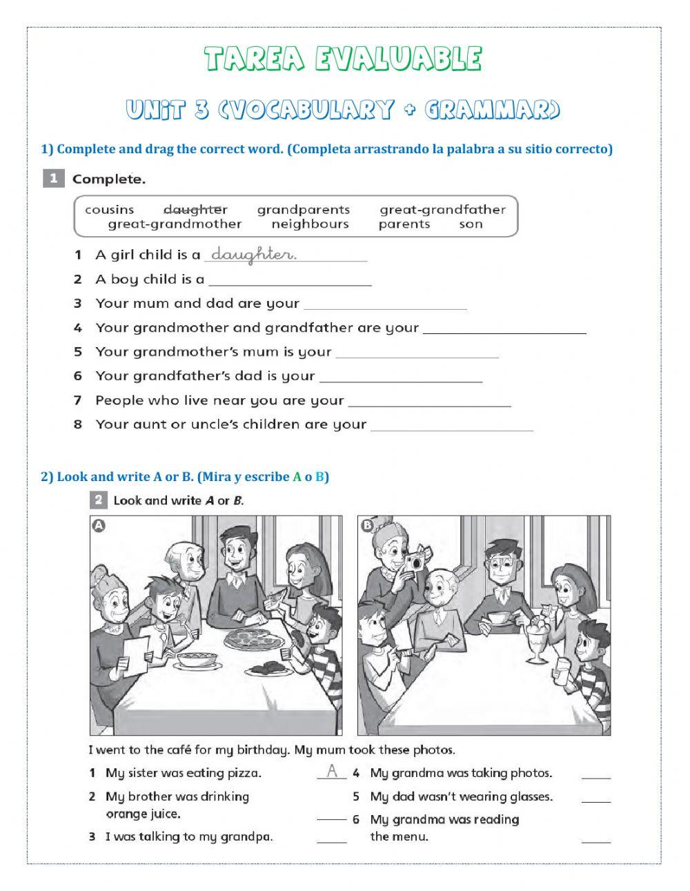 AR6 Unit 3 Vocabulary + Gramática
