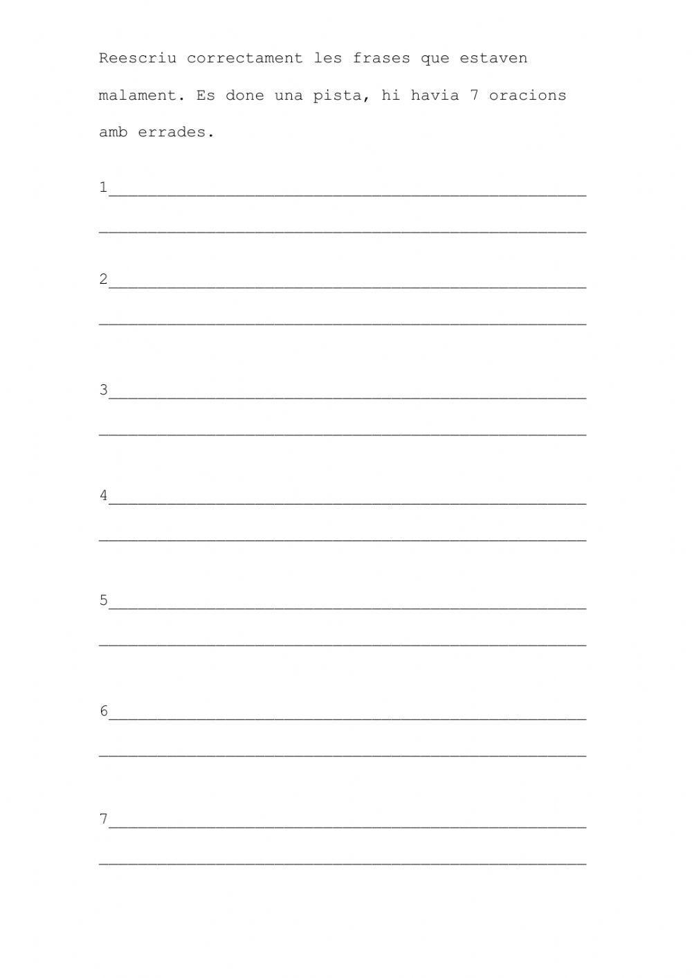 Temps verbals. corregir errades