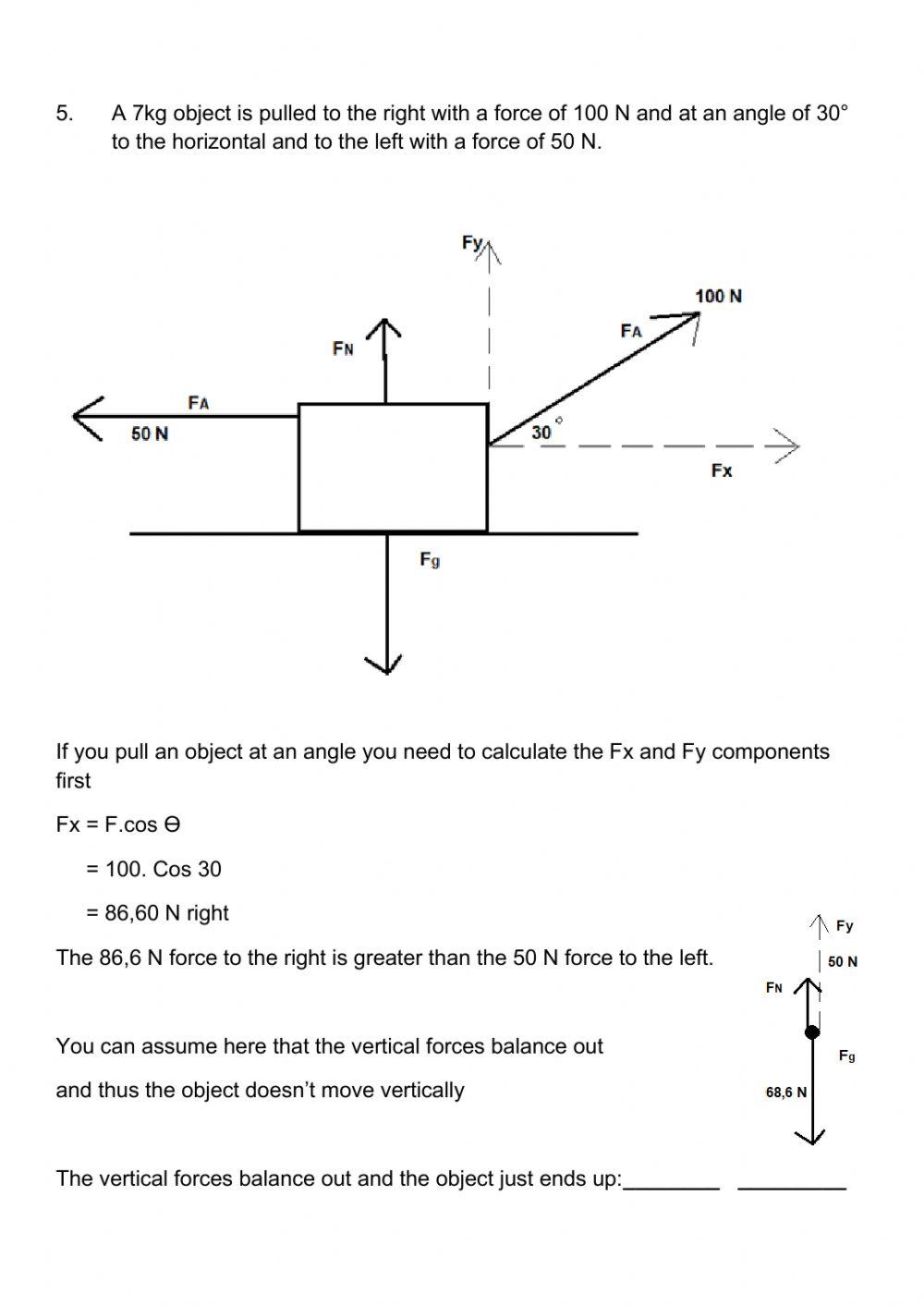 Newton worksheet 7