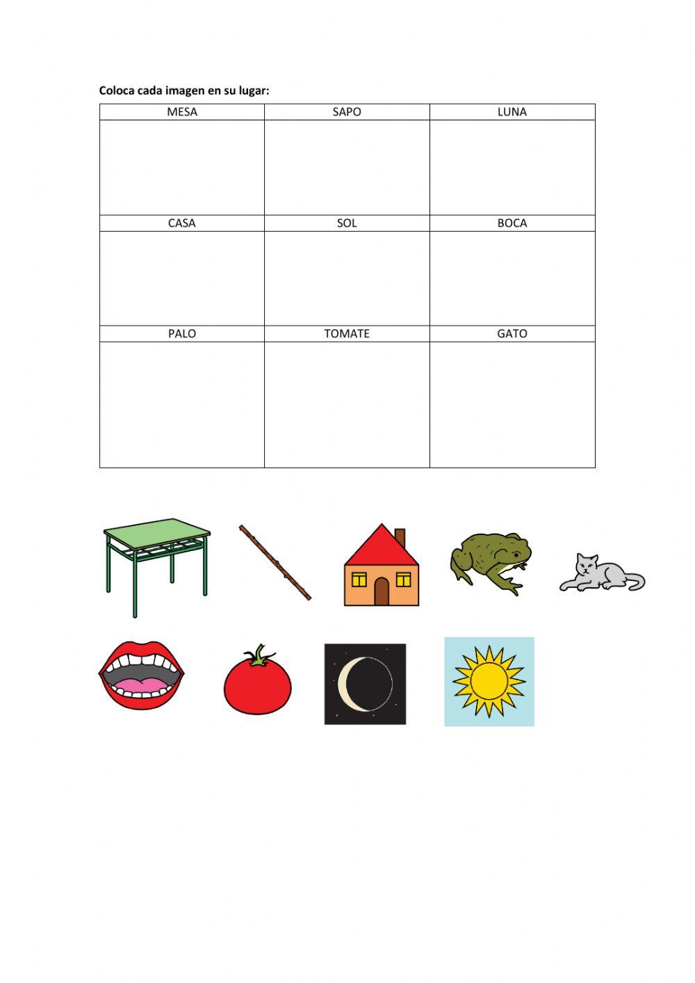 Asociación palabra imagen