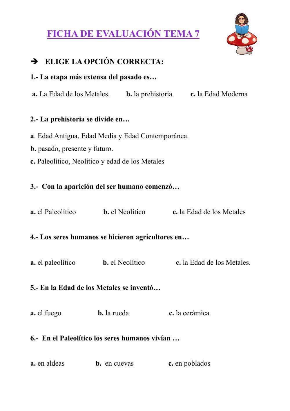 Ficha  de evaluación Sociales T-7