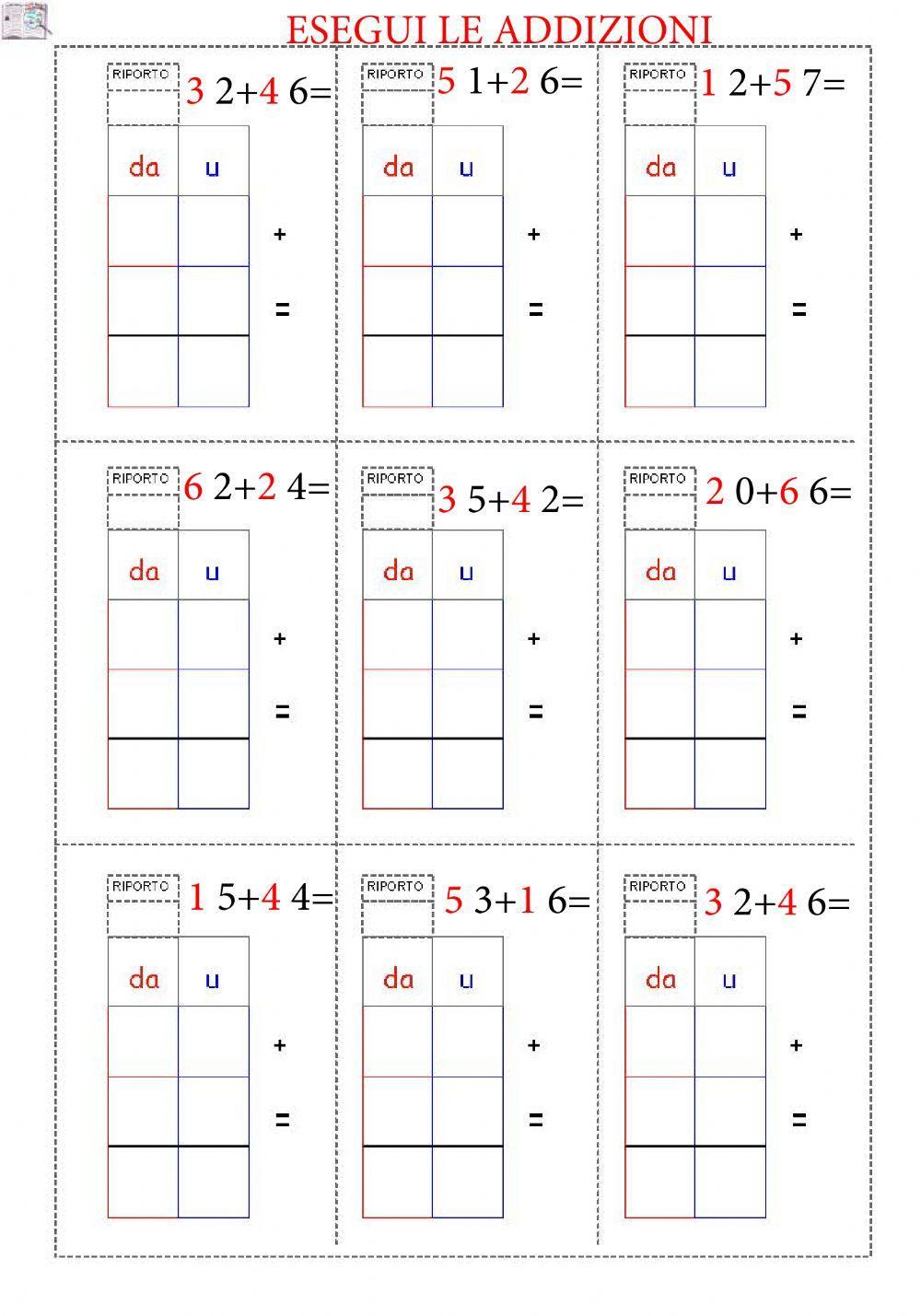 Addizioni colonna senza cambio