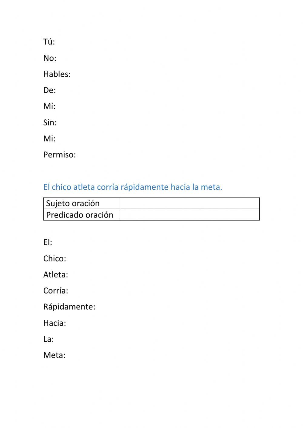 Análisis sintáctico y morfológico