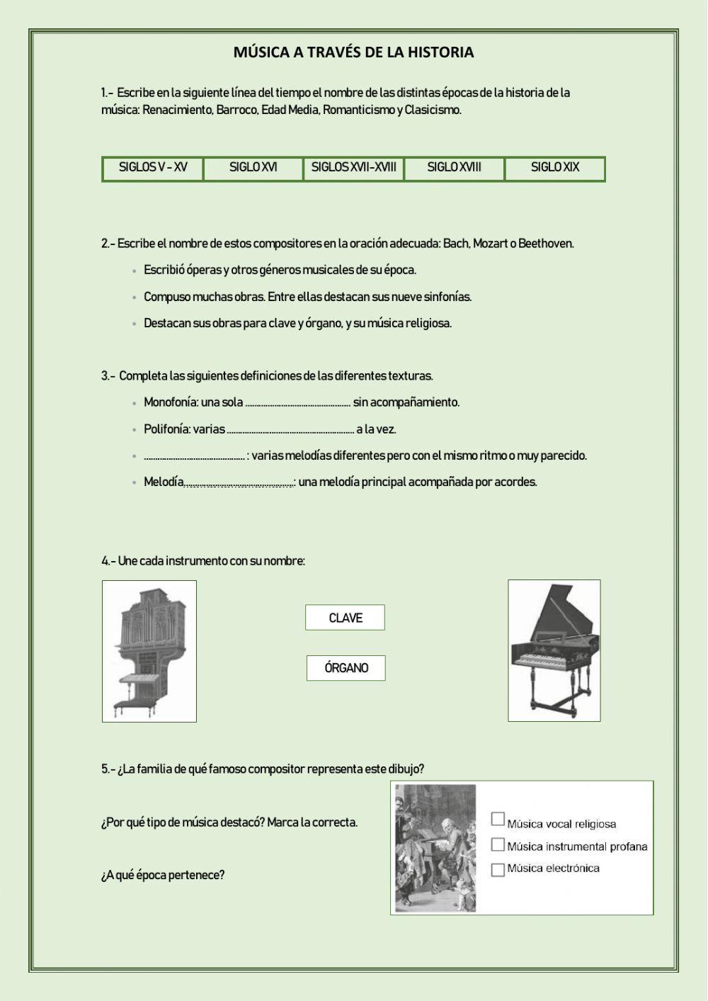 Música a través de la historia