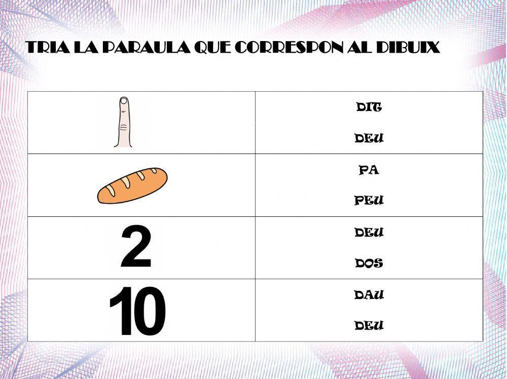 Tria la paraula correcta