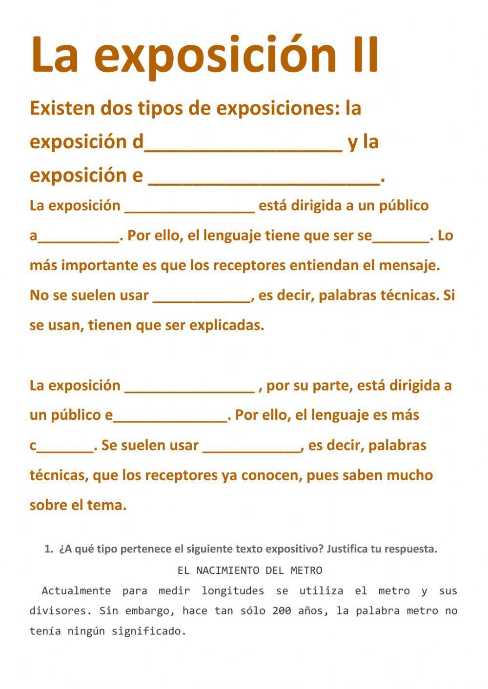 La exposición II Tipos de exposición