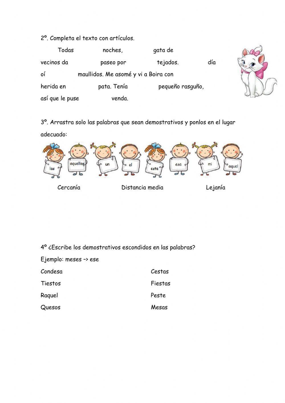 Artículos y demostrativos