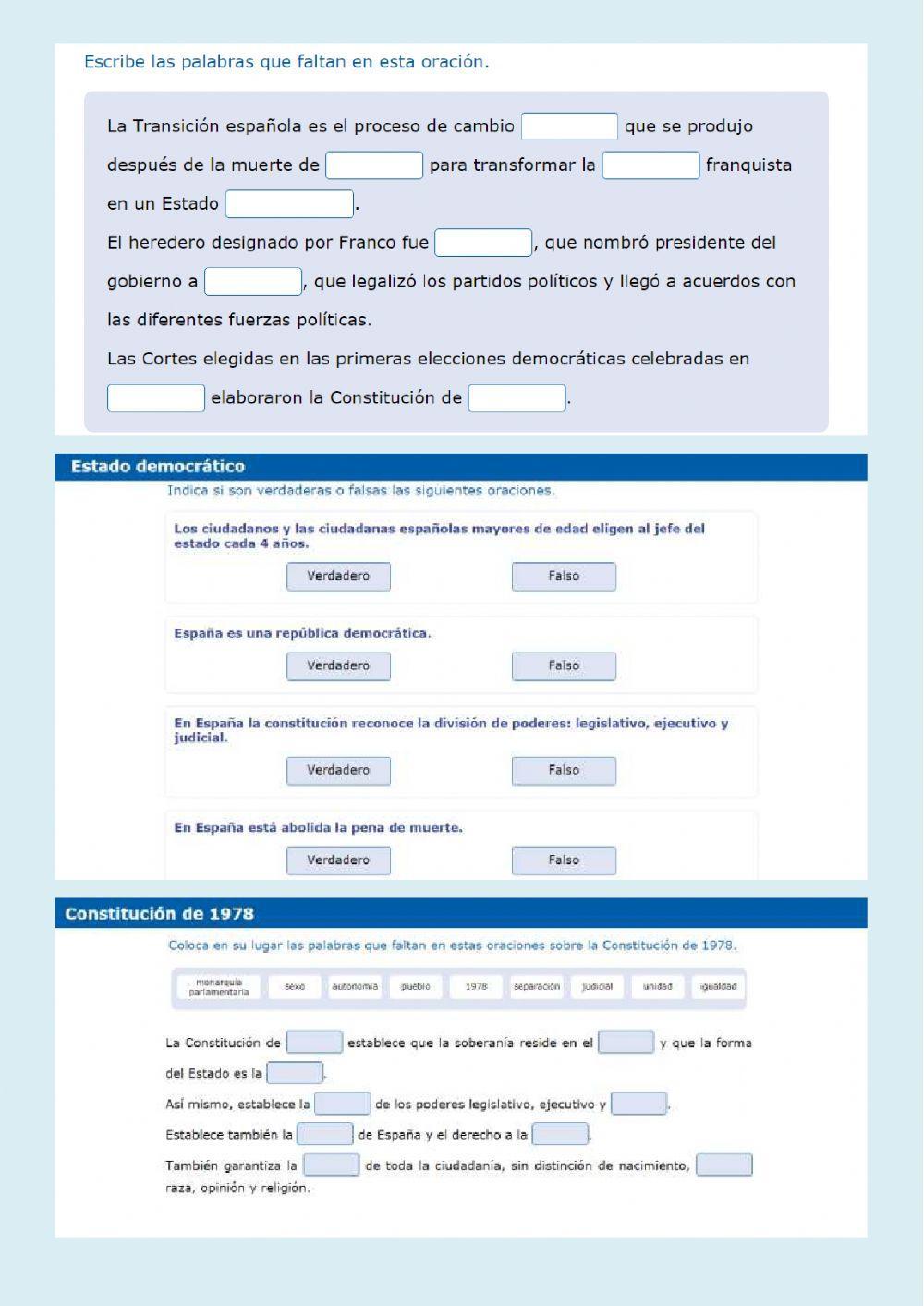 España en los siglos XX y XXI.