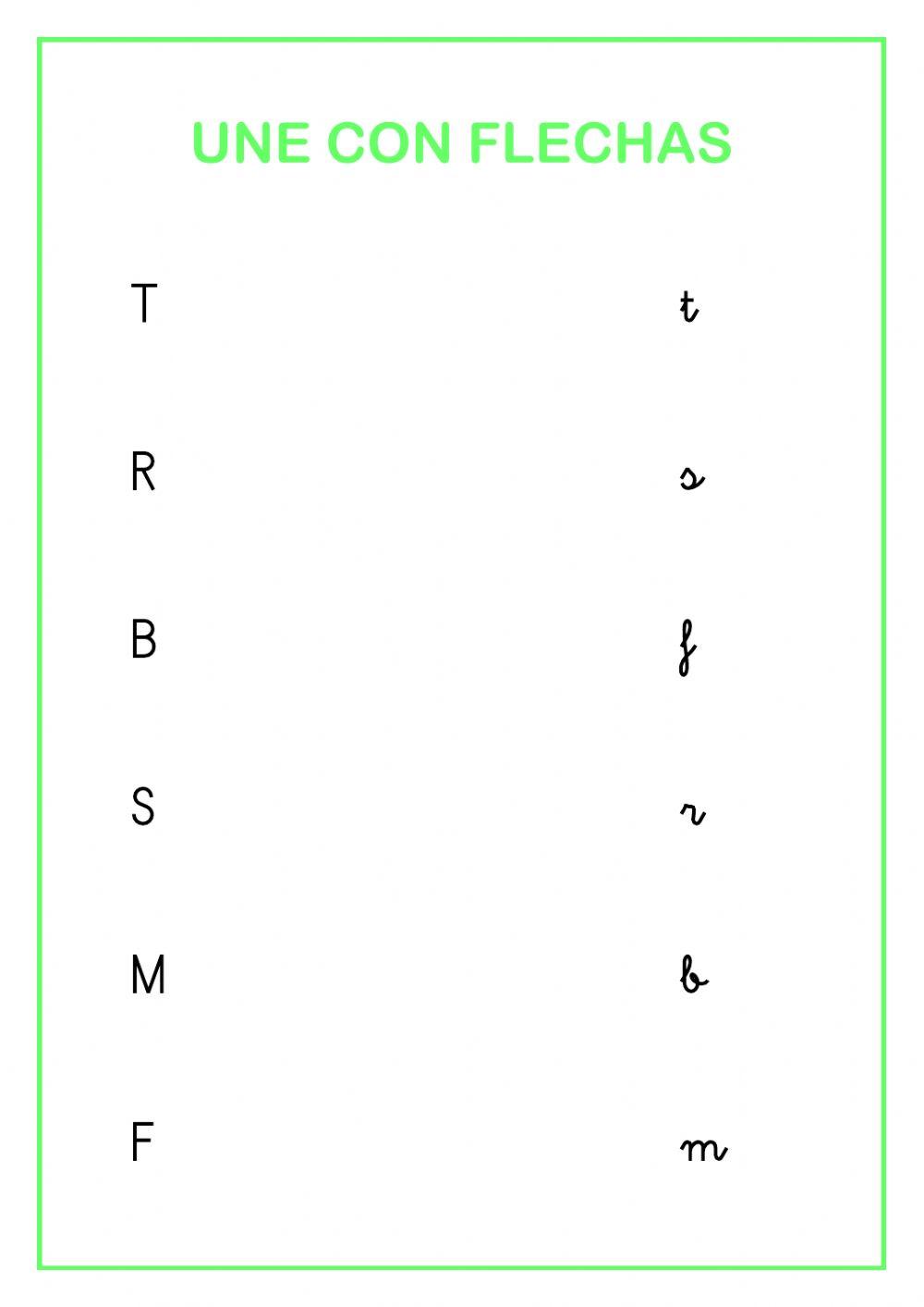 Consonantes mayúsculas y minúsculas