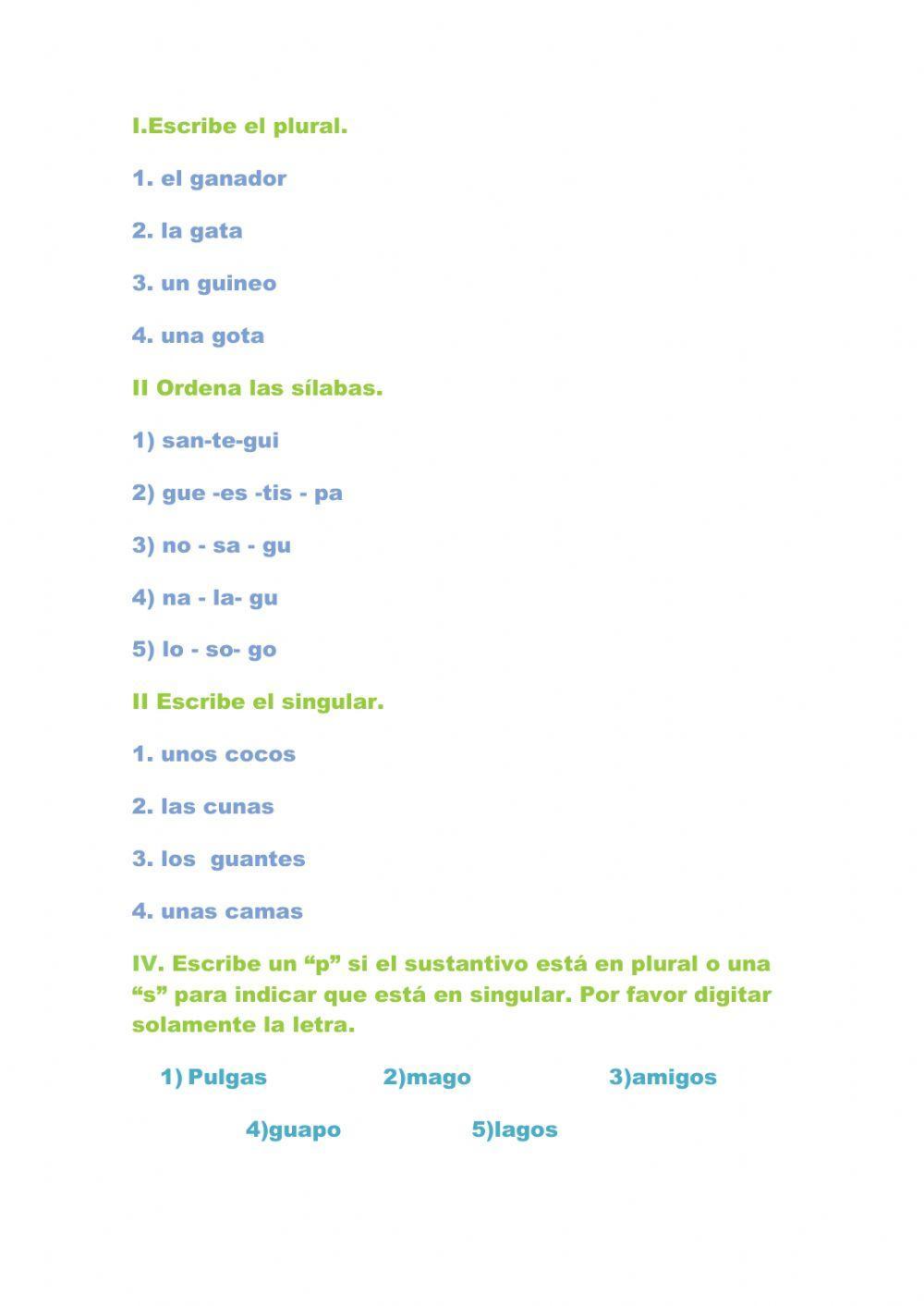 Número del sustantivo