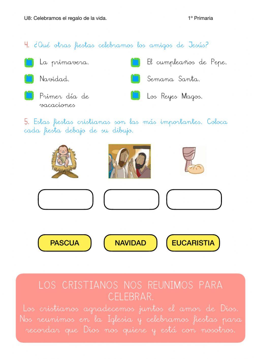 Celebramos fiestas los cristianos.