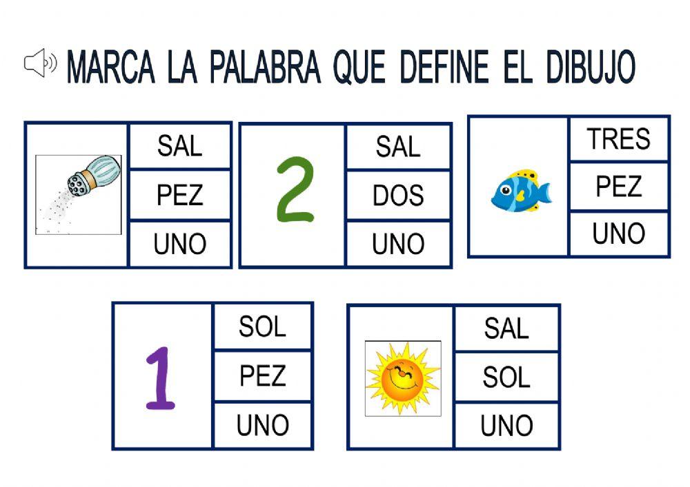 Selecciona la palabra correcta