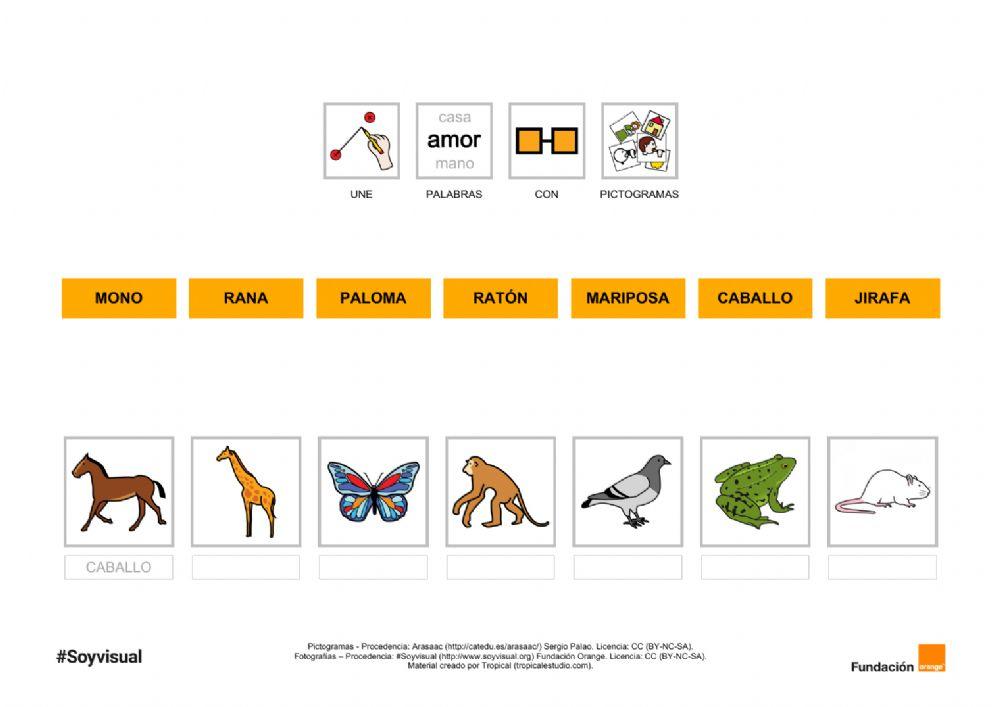 ANIMALES- UNIR Y ESCRIBIR