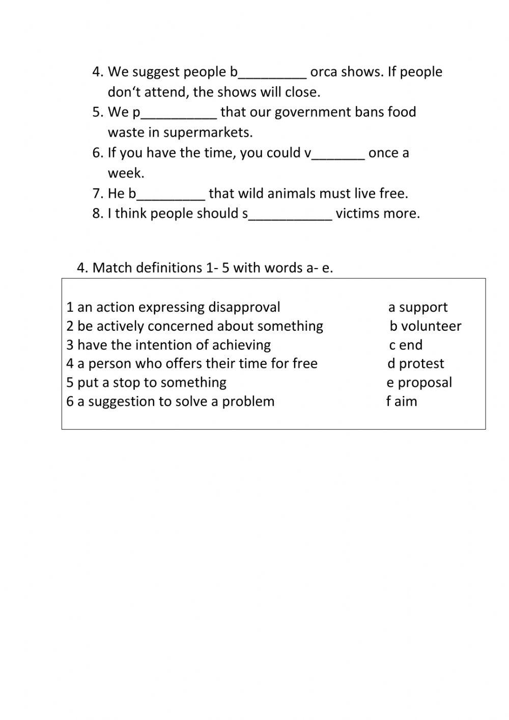 Verbs- taking action