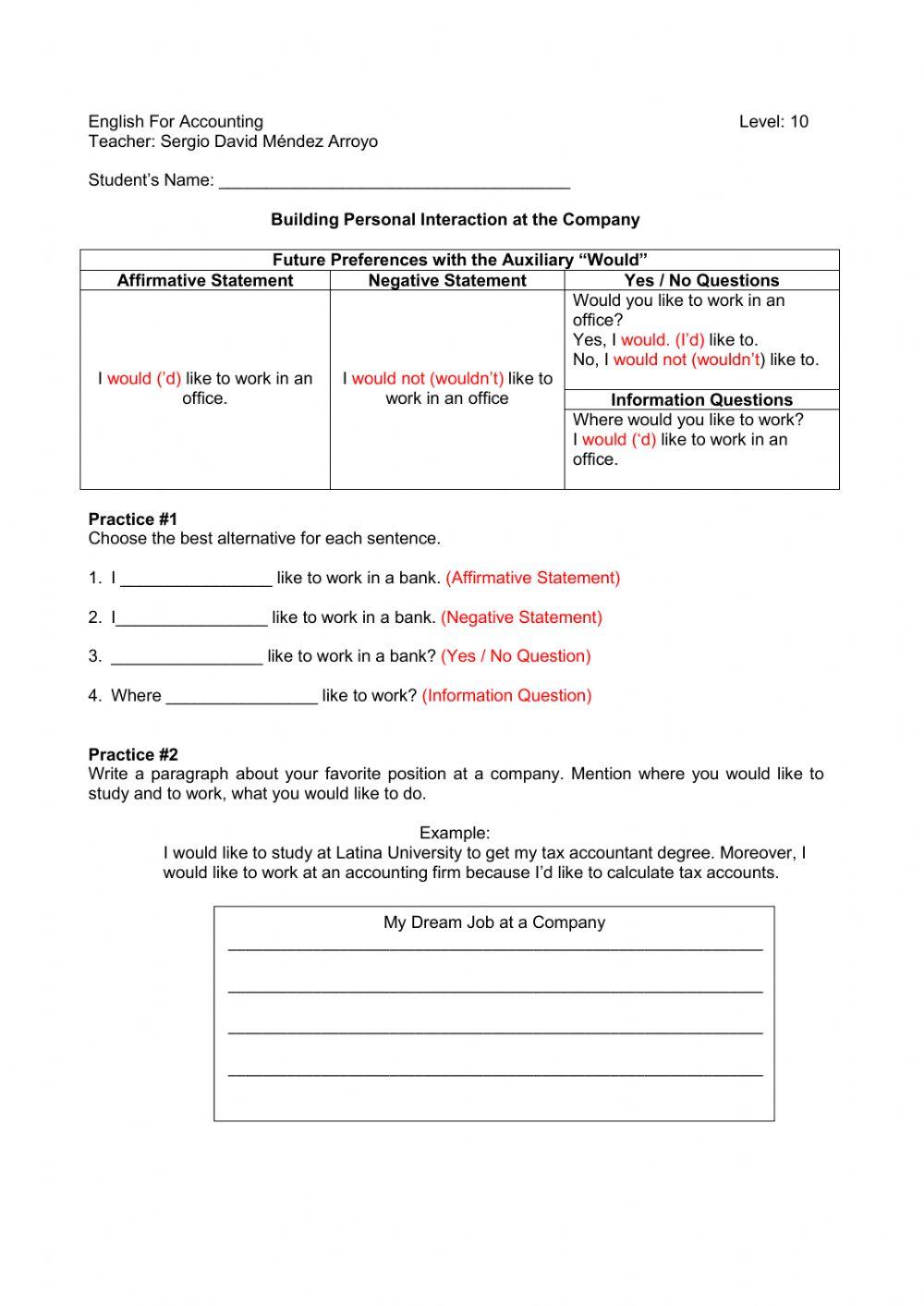 Building Personal Interaction at the Company.