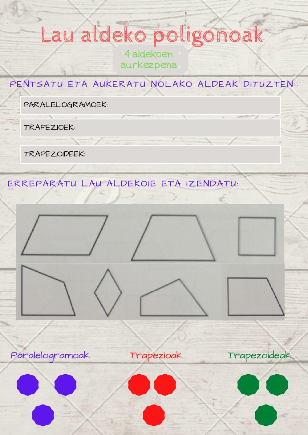 Lau aldeko poligonoak Lau aldeko poligonoak
