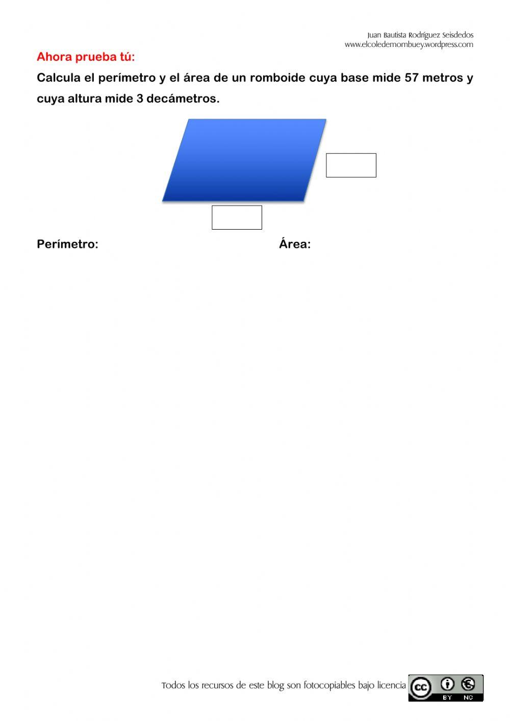 F1chas de áreas y perímetros 6º 1