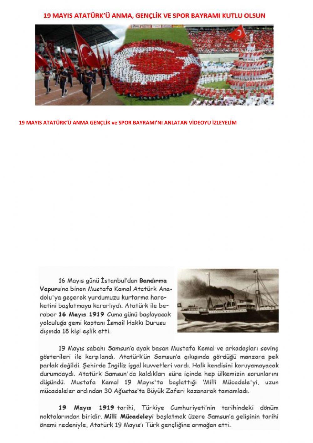 19 mayıs boşluk doldurma