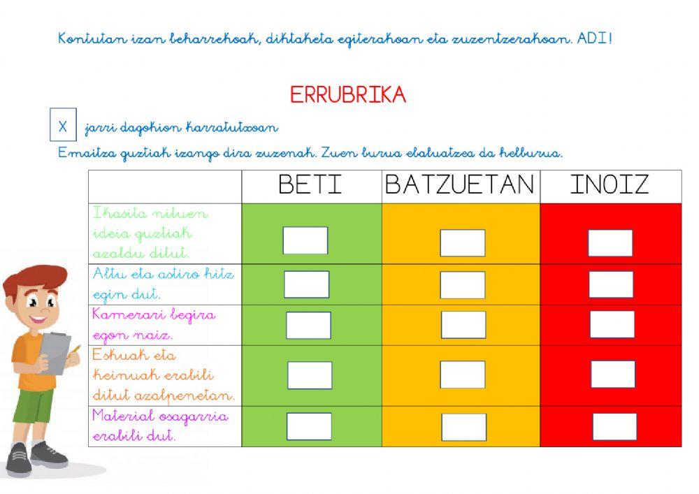 Ahozko adierazmenetarako errubrika