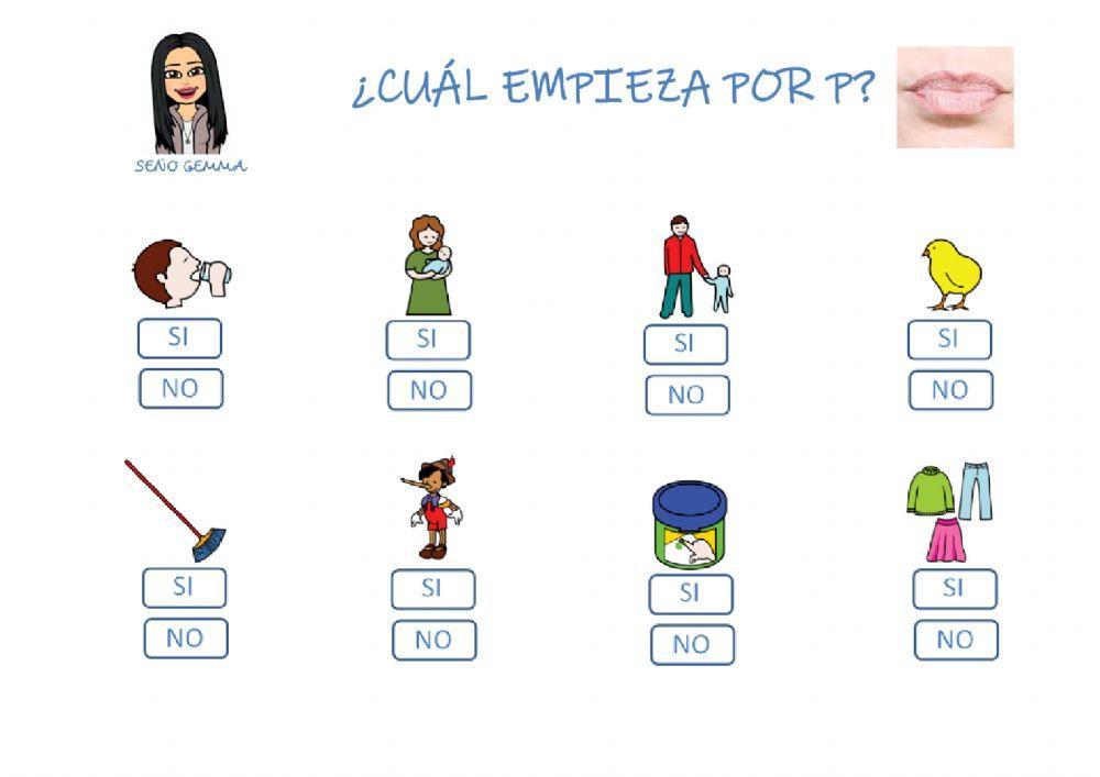 ¿Cuál empieza por P?