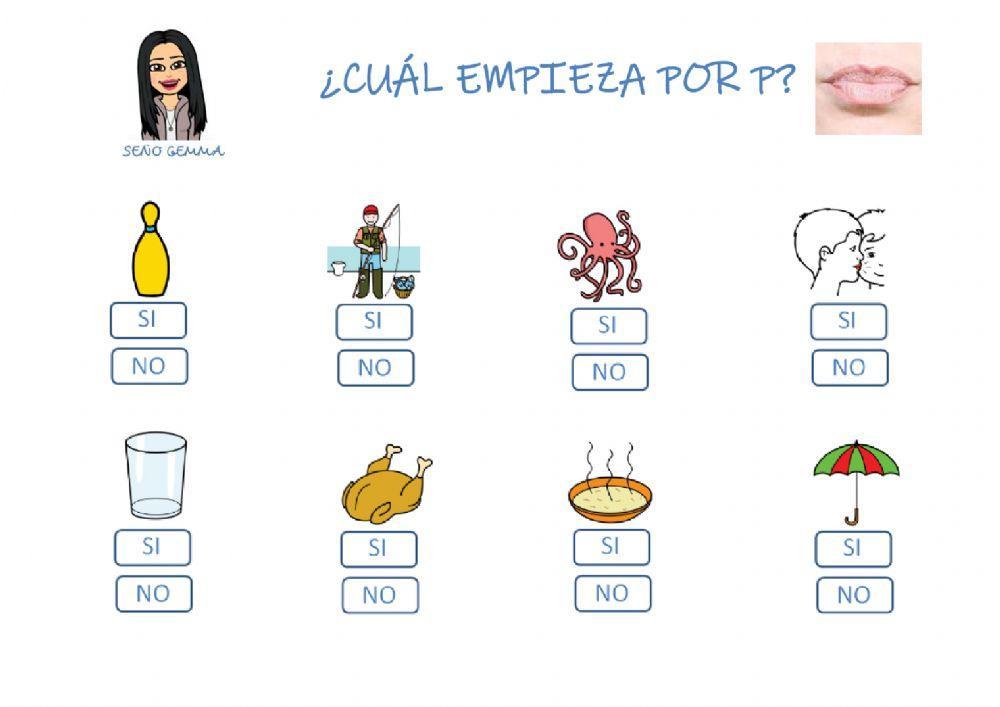 ¿Cuál empieza por P?