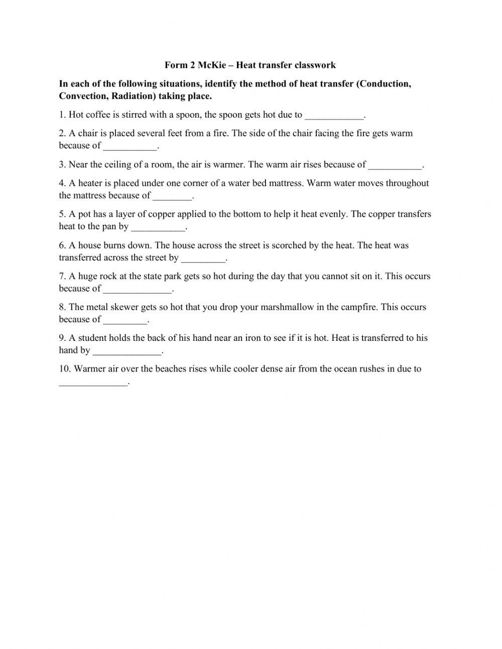 Heat transfer - Conduction, Convection, Radiation
