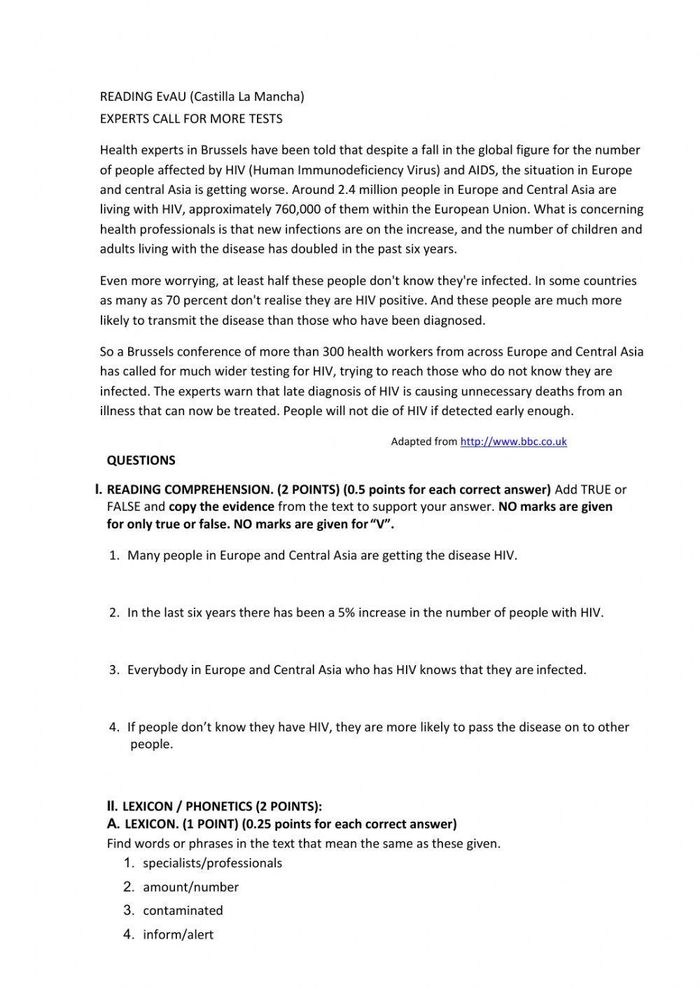 TEXTO EvAU (Castilla La Mancha)