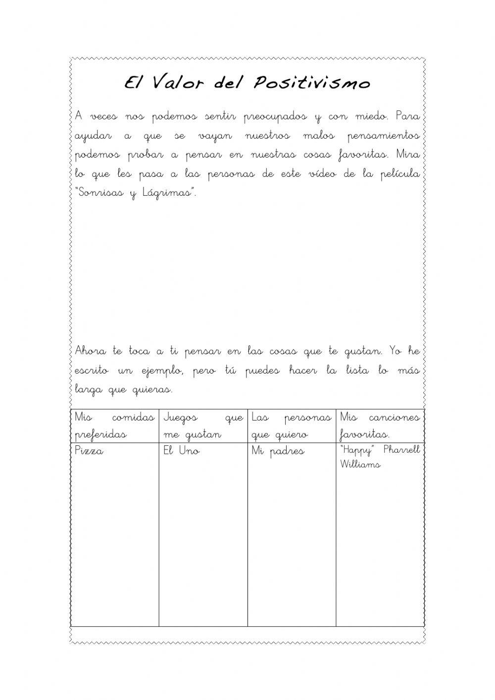 El Valor del Positivismo