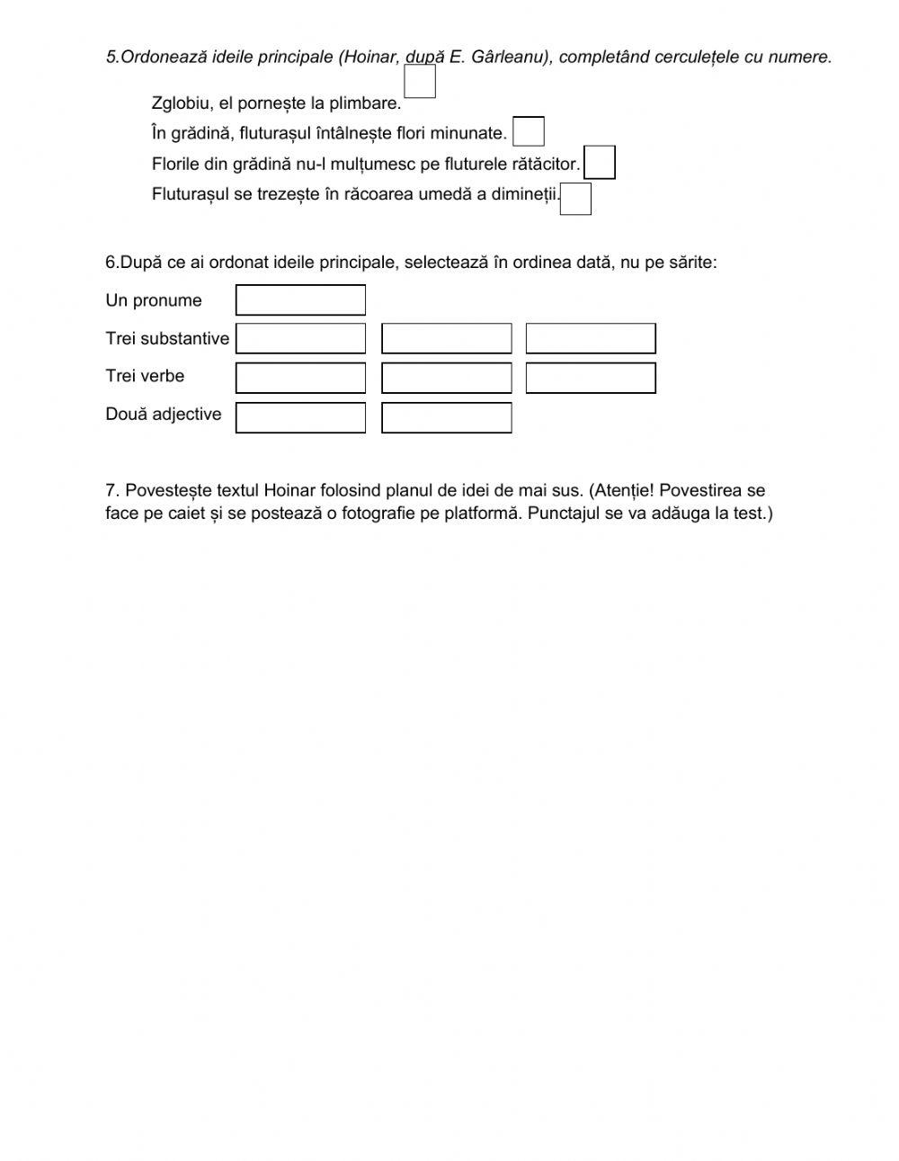 Simfonia florilor-evaluare