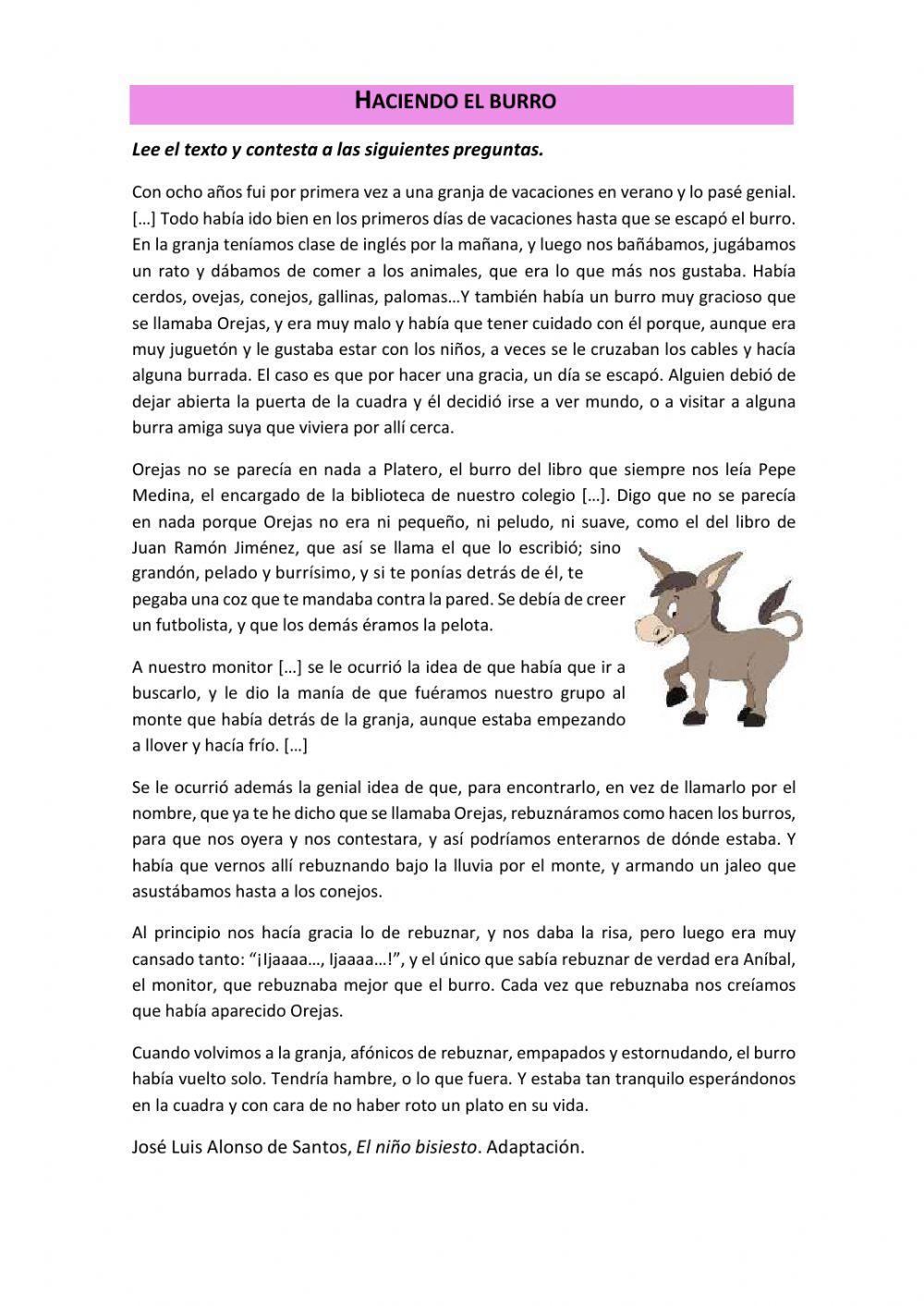 Comprensión escrita