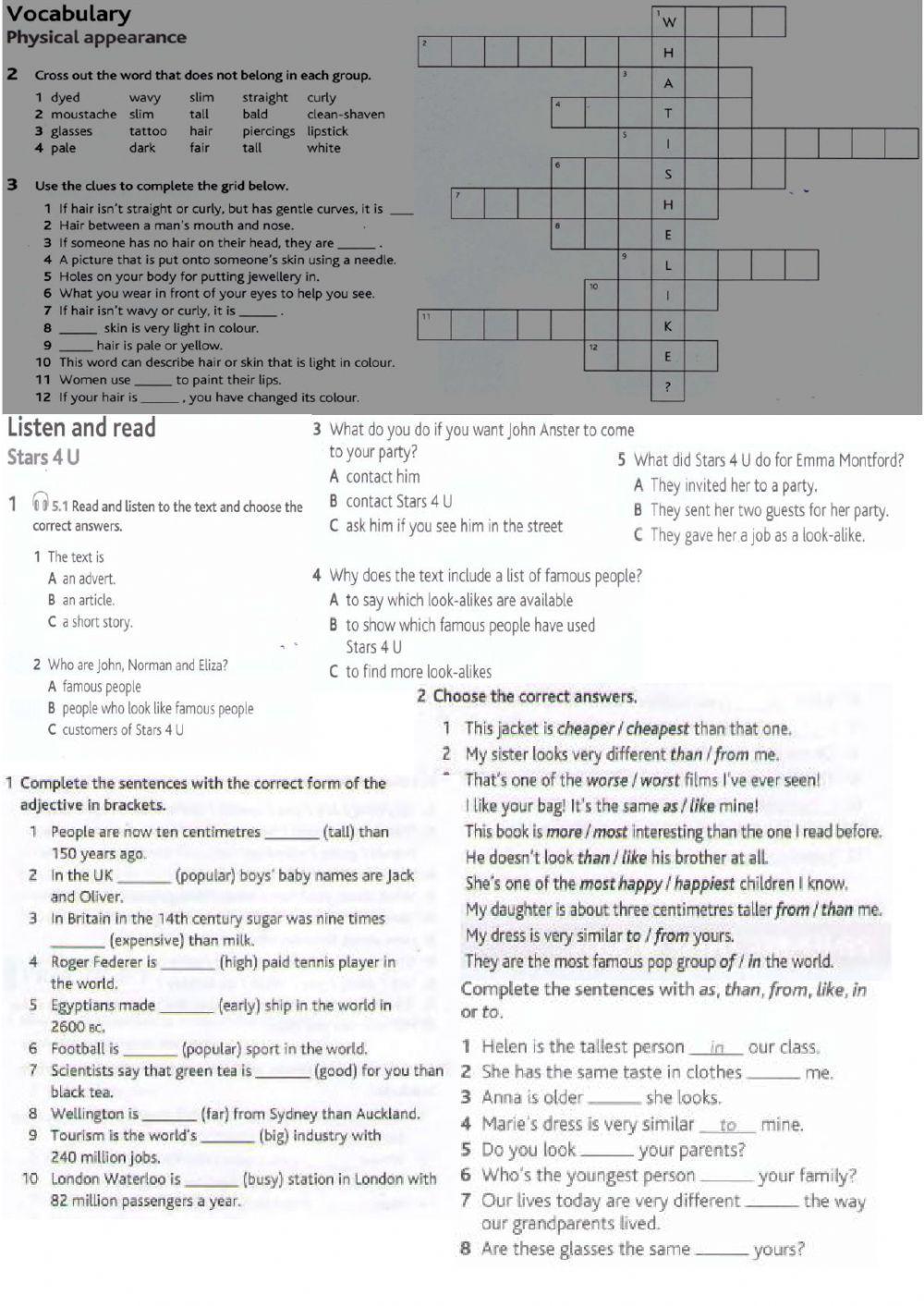 Appearance Comparative and Superlative degree of adjectives