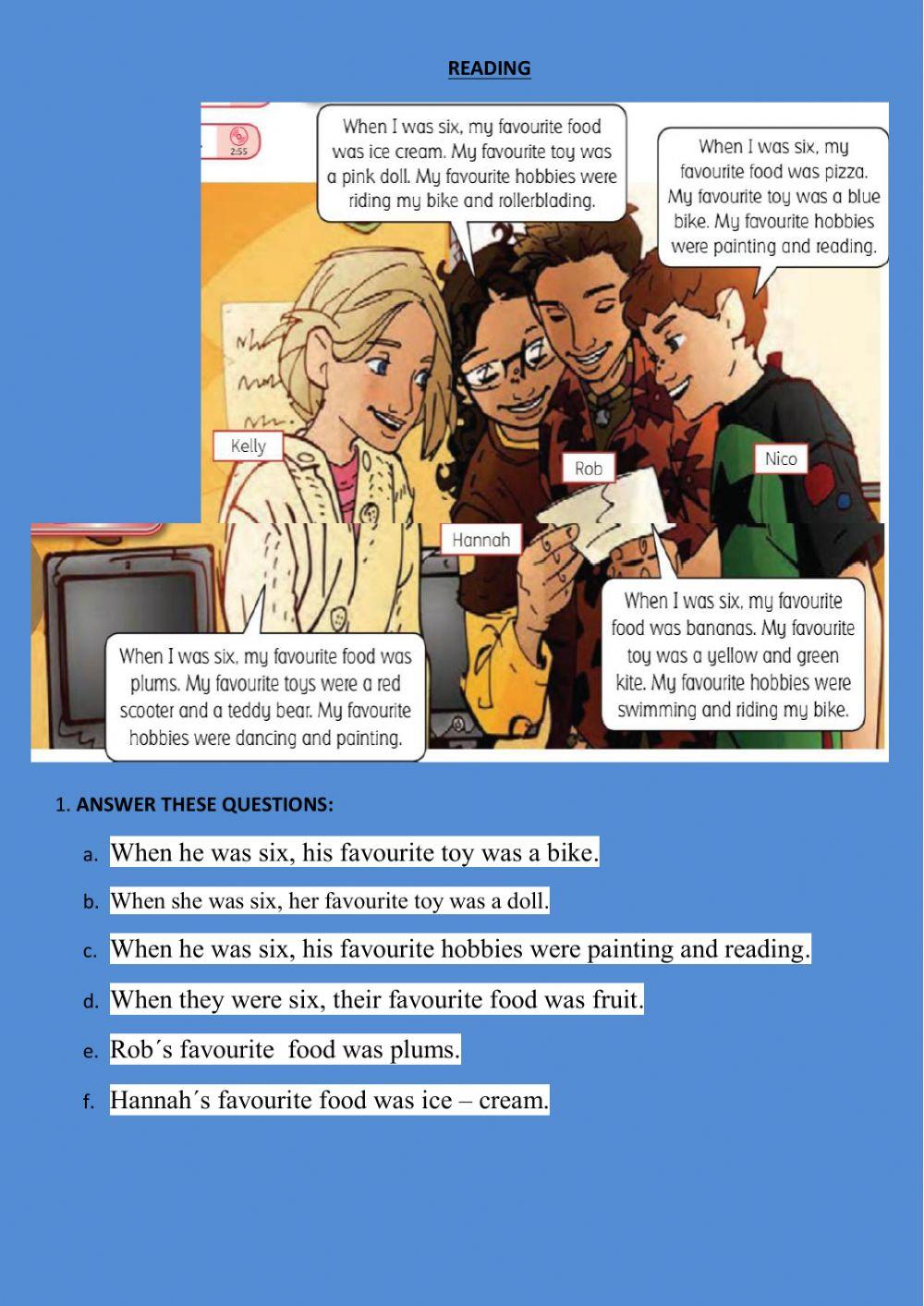 Reading comprehension