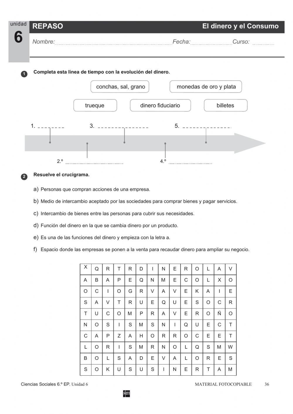 REPASO SOCIALES TEMA 6
