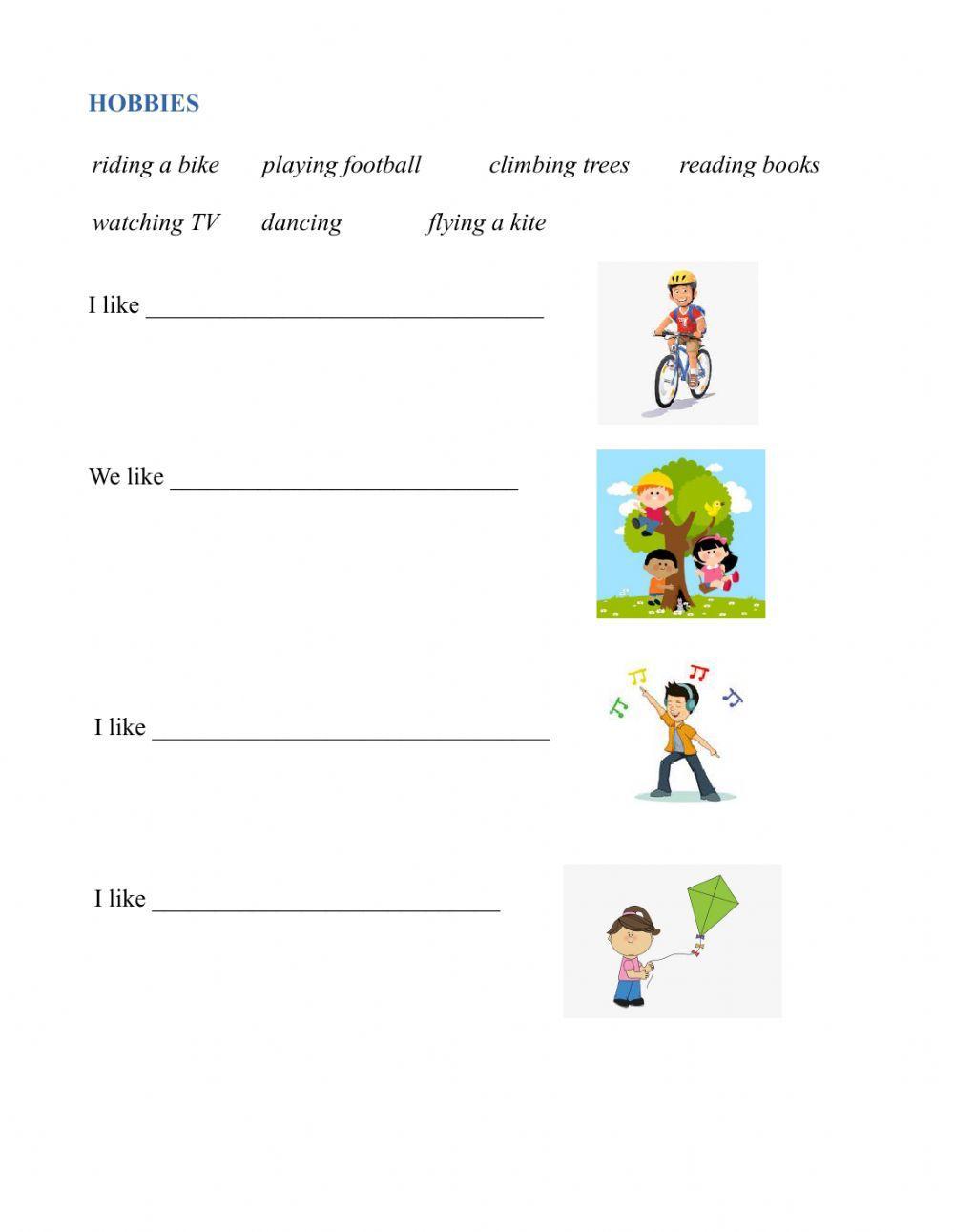 Hobbies - what do you like doing?