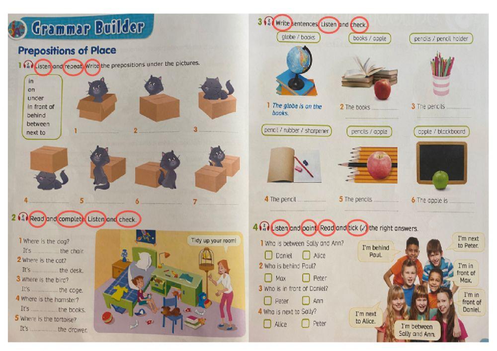 Prepositions of place