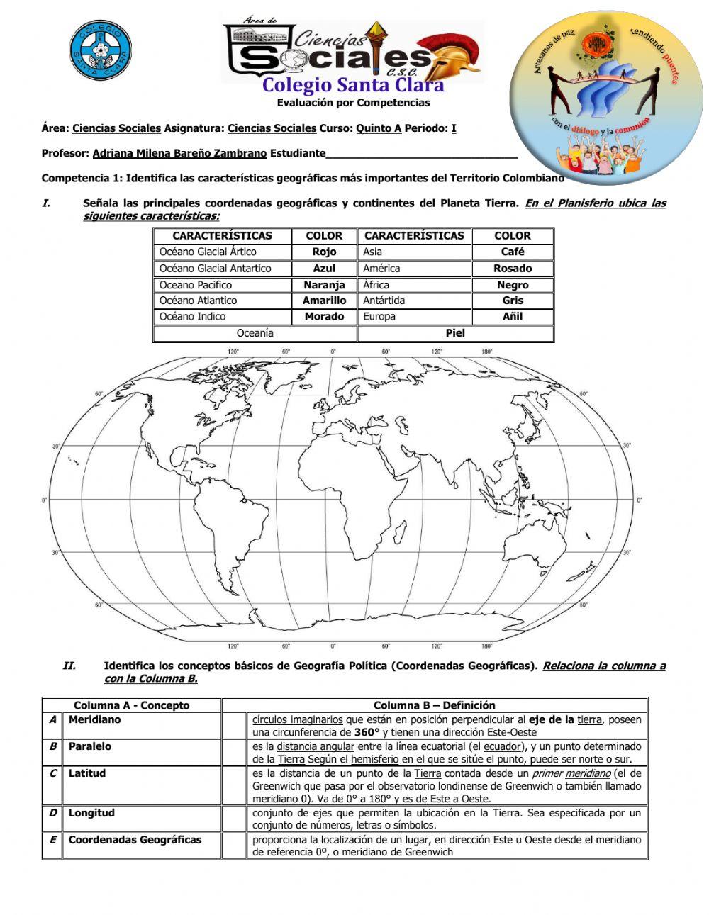 EVALUACIÓN GRADO 5°