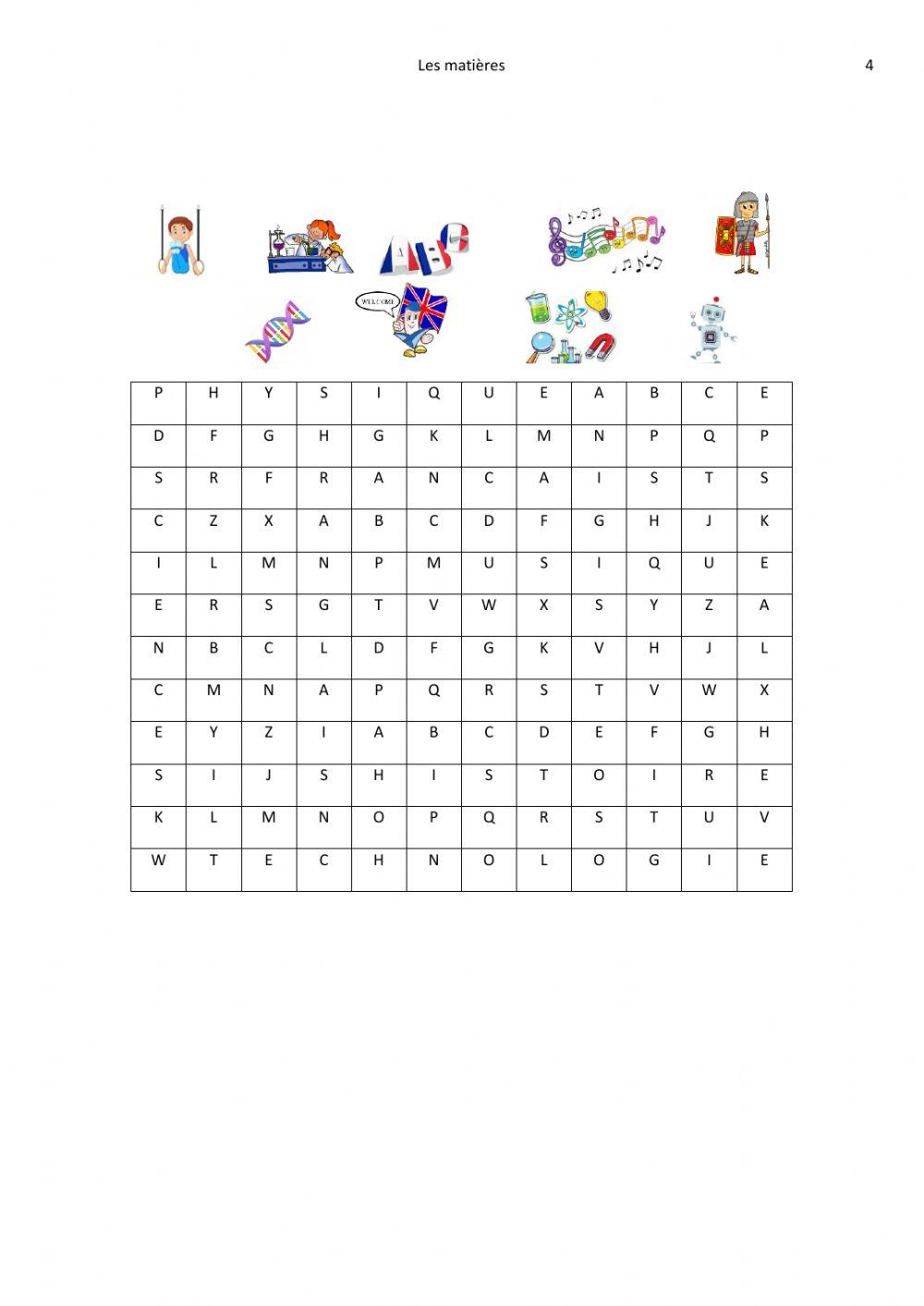 Les matieres 4