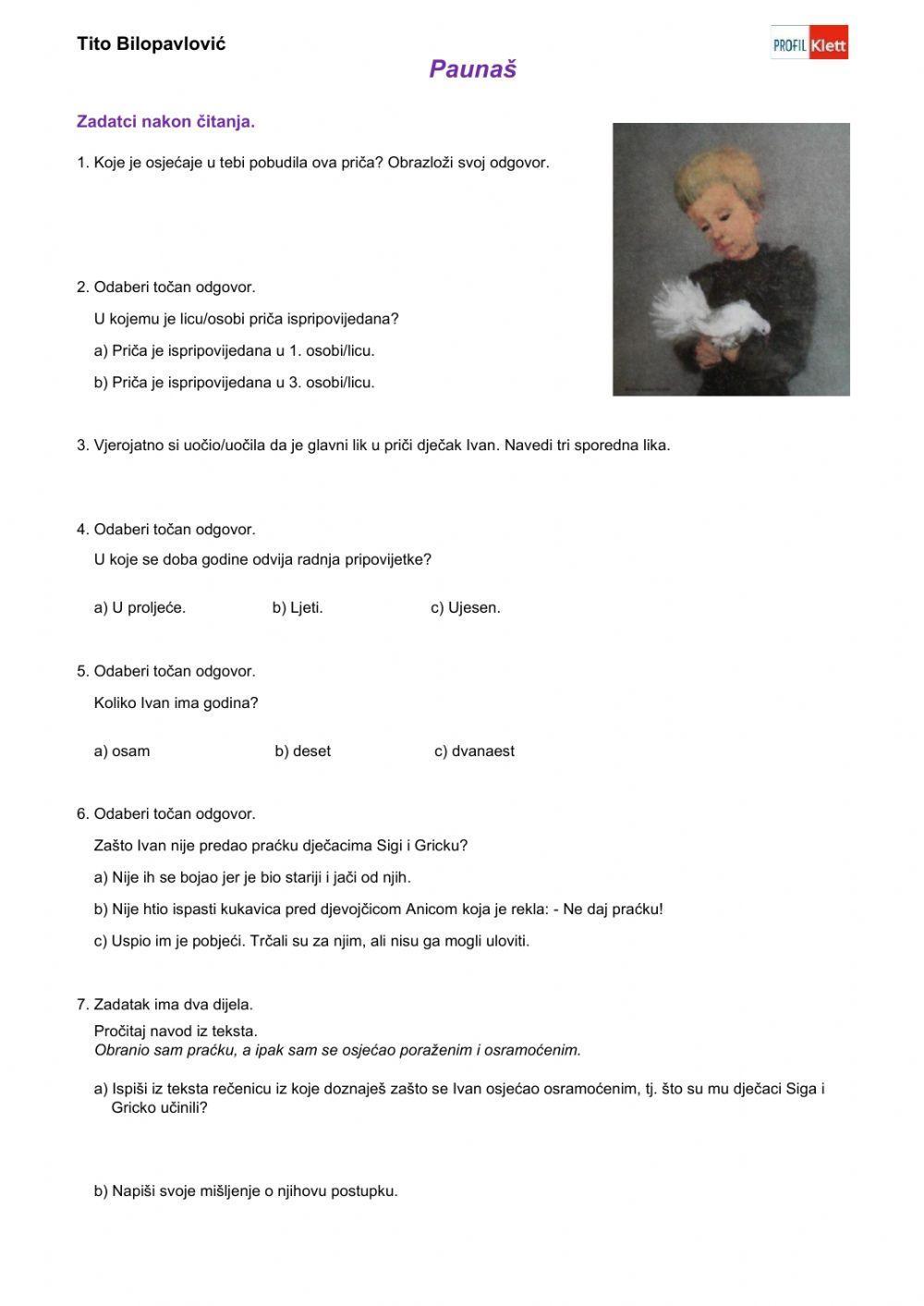 Tito Bilopavlović, Paunaš - Profil-Klett 