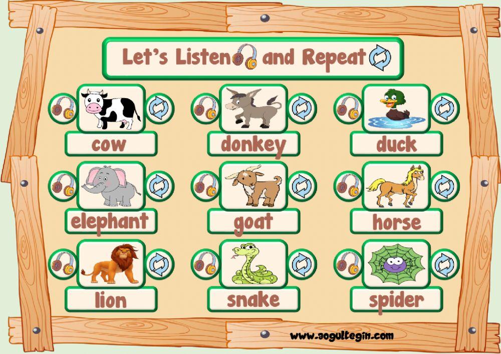 2.10. Animals - Let's Listen and Repeat