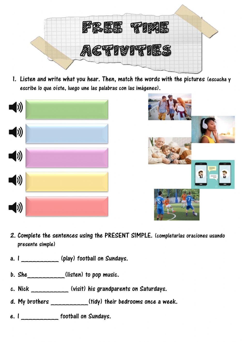 Free time activities