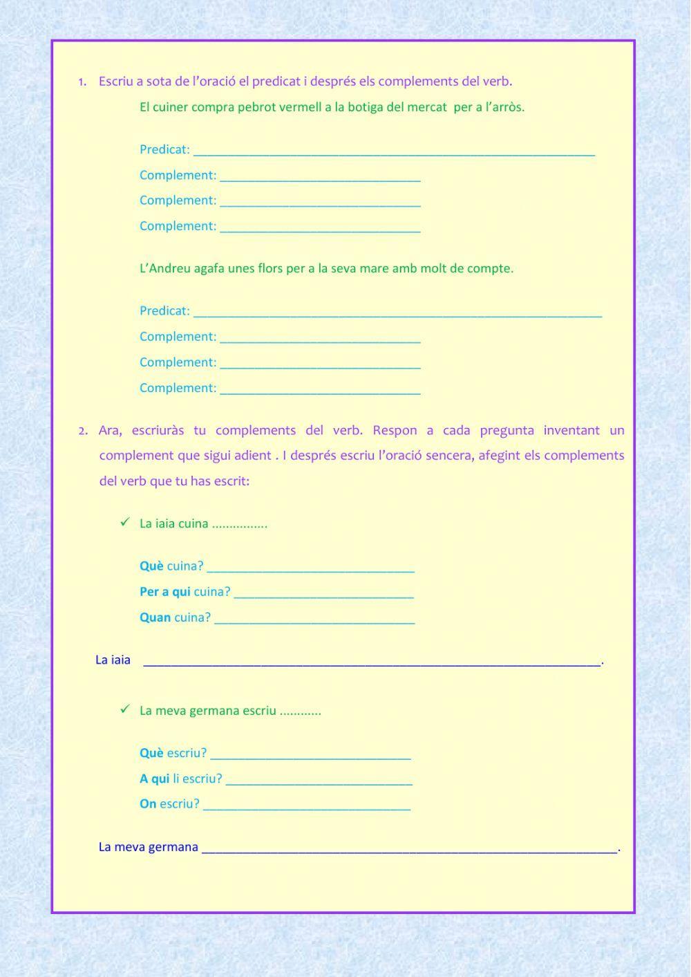 Complements del verb