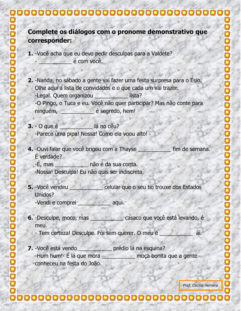 Pronomes Demonstrativos